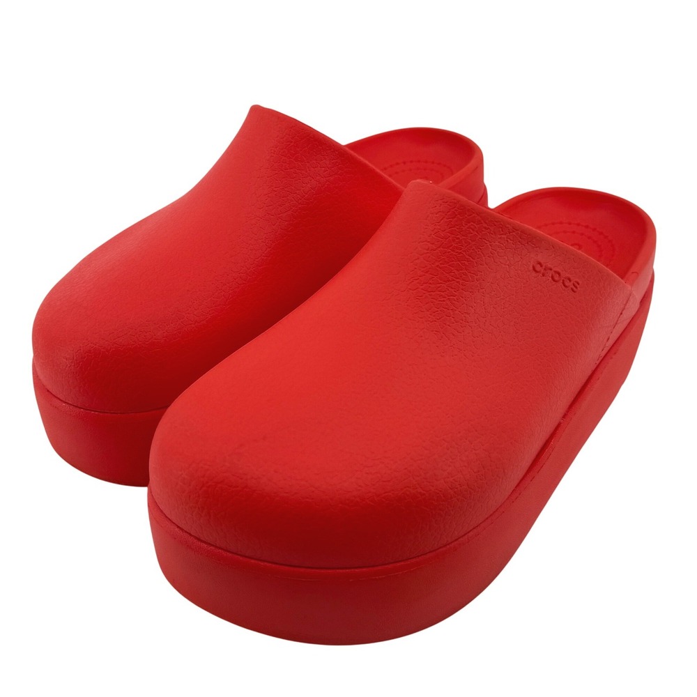 Crocs Dylan Platform Clog Mule Starfish Red Women 7 Chunky Y2K Casual Slip On